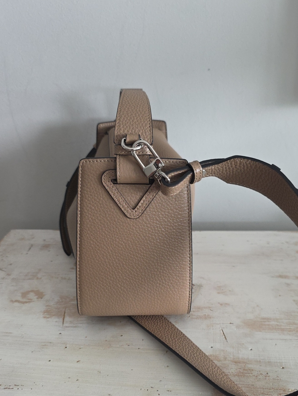 The Horse Clementine Bag In Pebbled Taupe - Picture 3 of 12